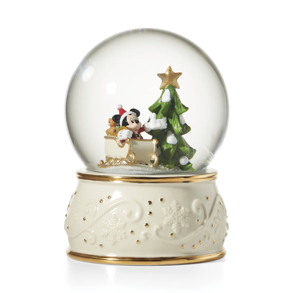 Lenox Mickey Mouse Snow Globe Blue, IVORY PORCELAIN 896328