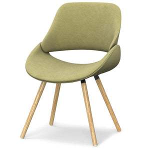 English Elm Malden Mid-Century Modern Dining Chair In Acid Green With Light Brown Bentwood Frame For Versatile Style B136P158894