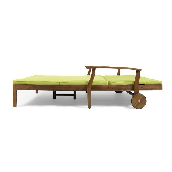 English Elm Christopher Knight Home® - Perla Double Chaise Lounge - Elegant Outdoor Seating With Water-Resistant Cushions For Two 63357.00GRN
