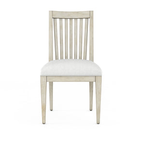 A.R.T. Furniture Set Of 2 - Cotiere Contemporary Side Chair - Stylish Linen Blend, Parawood Construction, Comfort & Durability - Set Of 2 Beige, White Parawood Solids,Foam,Fabric 299204-2349