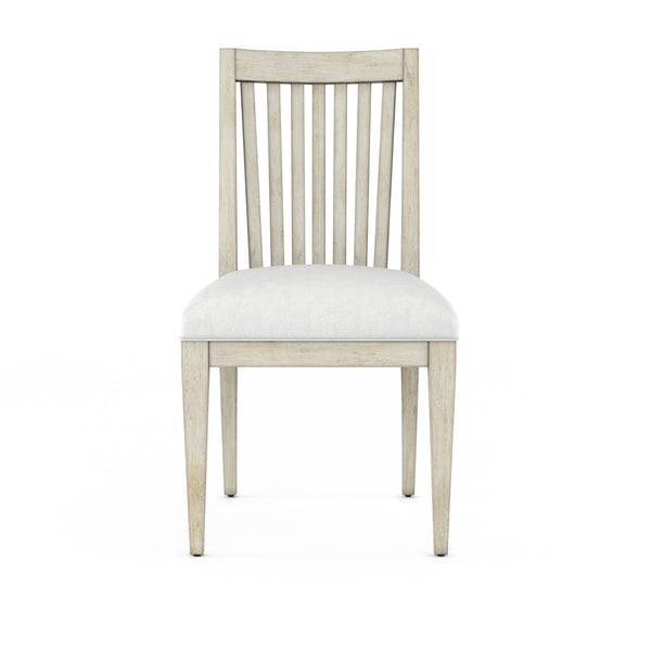 A.R.T. Furniture Set Of 2 - Cotiere Contemporary Side Chair - Stylish Linen Blend, Parawood Construction, Comfort & Durability - Set Of 2 Beige, White Parawood Solids,Foam,Fabric 299204-2349