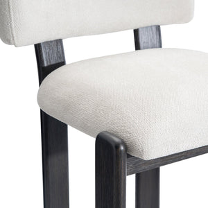 Bernhardt Bernhardt Baxter Upholstered Bar Stool with Charcoal Wood Base for Modern Kitchens L25582