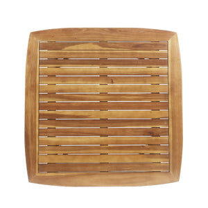 English Elm Indoor Solid Acacia Square Dining Table Mid-century Tapered Legs Teak Finish 63258.00