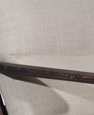 Porter Designs Porter Myrtle Solid Wood Accent Chair - Elegant Cream Linen, Plush Comfort & Stylish Design Cream Wood 01-108-06-5285