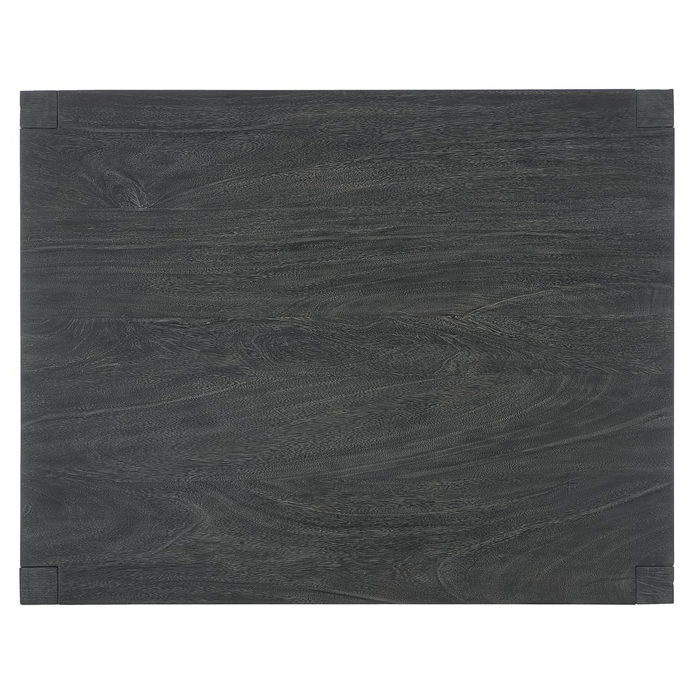 Bernhardt Bernhardt Carbonized Suar Cocktail Table With Planked Top, Sculptural Base, Rustic-Modern Elegance 417021