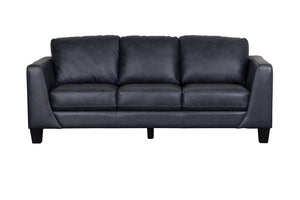 Porter Designs Porter Lucca Top Grain Leather Sofa In Dark Gray - Elegant Transitional Design For Modern Living Spaces Gray Leather 02-189-01-0277