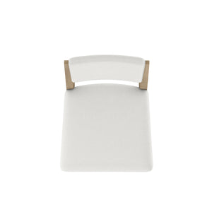 A.R.T. Furniture Garrison Side Chair: Luxurious Cream Chenille, Herringbone Design, Washed Oak Finish For Elegant Dining White, Brown Parawood Solids With Ash Embossing,White Oak Veneers,Foam,Fabric 322204-1302