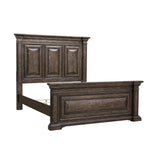 Pulaski Furniture Woodbury Queen Panel Bed in Cowboy Boots Brown Brown, Cowboy Boots Brown Rubberwood P351-BR-K1