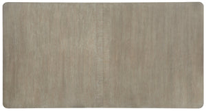 Hooker Furniture Affinity 78-Inches Rectangle Pedestal Dining Table — Quartered Oak Greige Finish, 2X18" Leaves, Smooth Extension System 6050-75206-GRY