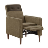 Homelegance By Top-Line Charleston Push-Back Recliner Brown Fabric