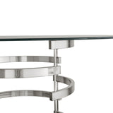 Homelegance By Top-Line Pierce Vortex Base Counter Height Dining Table Chrome Metal