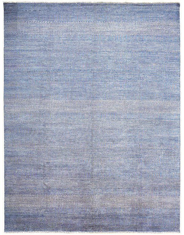 Feizy Rugs Janson Hand Knotted Wool & Viscose Rug | Textured Stripes For Elegant Home & Office Décor Blue,Silver Wool,Viscose I92i6061slvnvyh50