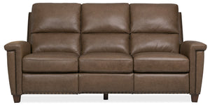 Hooker Furniture Julian Top Grain Leather Power Reclining Sofa with Zero Gravity and Nailhead Trim SS831-PHZ3-088