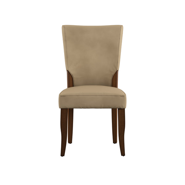 Homelegance By Top-Line Destan Velvet Upholstered Dining Chairs (Set of 2) Tan Rubberwood