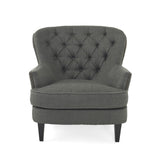 Christopher Knight Home® - Noble House - Tafton Tufted Grey Fabric Club Chair