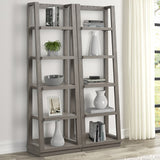 Parker House Pure Modern Pair Of Angled Etagere Bookcase Piers Moonstone Oak Solids / Oak Veneers PUR#250AP