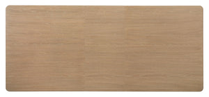 Hooker Furniture Banyon Desert Oak Rectangle Dining Table With Double Pedestals, 2X20" Leaves, Solid White Oak Finish 6081-75200-82