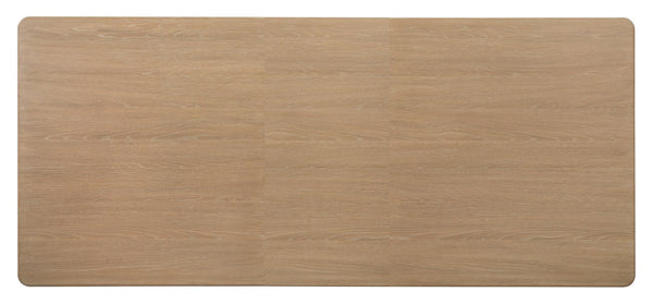 Hooker Furniture Banyon Desert Oak Rectangle Dining Table With Double Pedestals, 2X20" Leaves, Solid White Oak Finish 6081-75200-82