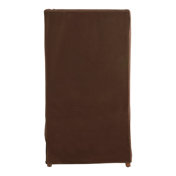 Homelegance By Top-Line Hazel Slipcovered Wingback Parson Chair Light Natural Wood