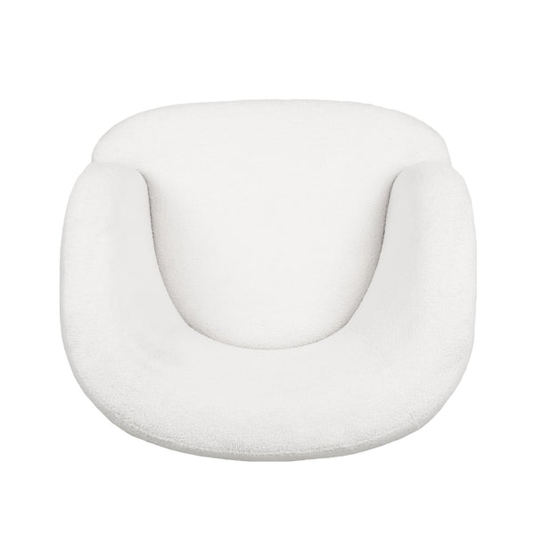 English Elm Christopher Knight Home® - Swivel Upholstered Accent Chair with Plush Fabric Comfort and 360° Rotation for Living Rooms White 74240.00WHI