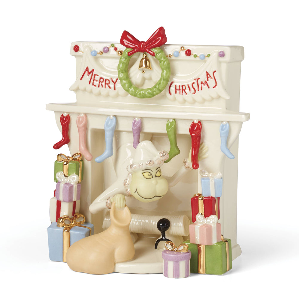 Lenox Grinch Stealing Stockings Figurine Multi, NO COLOR PORCELAIN 896422