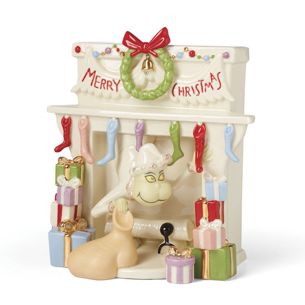 Lenox Grinch Stealing Stockings Figurine Multi, NO COLOR PORCELAIN 896422