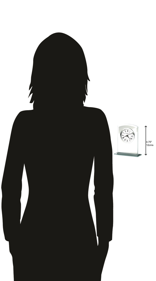 Hekman Furniture 645716 Medina Tabletop Clock - Elegant Glass Design With Silver Bezel, Perfect For Home Or Office Decor  Medina Tabletop Clock 645716