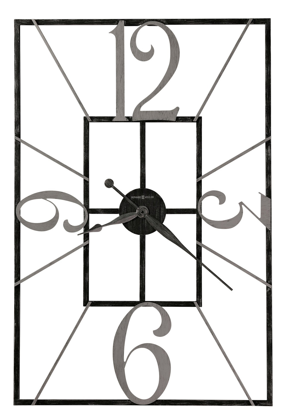 Hekman Furniture 625712 Antoine Oversized Wall Clock - Modern Wrought-iron Design With Aged Silver Accents & Quartz Movement  Antoine Wall Clock 625712
