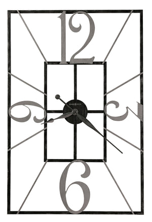 Hekman Furniture 625712 Antoine Oversized Wall Clock - Modern Wrought-iron Design With Aged Silver Accents & Quartz Movement  Antoine Wall Clock 625712