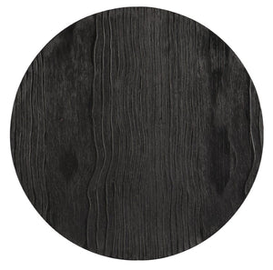 Hooker Furniture Chapman Charred Black Shou Sugi Ban Side Table — Round 20" Accent Table With Metal Base, Rustic Elegance 6033-50004-99