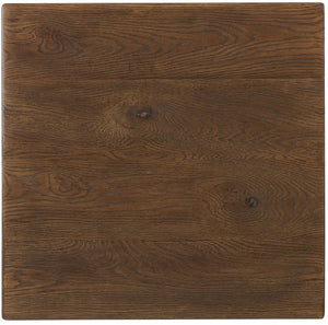 Hooker Furniture Driftwood Rustic End Table With Buckboard Finish, Oak Pedestal Accent Table With Distressed Charm Medium Wood 6820-80113-85