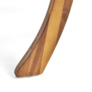 English Elm Outdoor Acacia Wood Square Bistro Table with Slatted Top and Cabriole Legs 57234.00