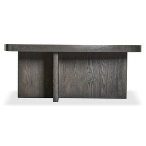 Bernhardt Bernhardt Monroe Stone Top Cocktail Table Sculptural Wood Base for Modern Living Rooms 574014