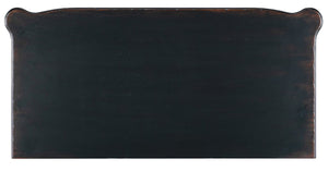 Hooker Furniture Charleston Maraschino Cherry Five-Drawer Chest With Felt & Cedar Liners, Antique-Pewter Hardware Elegance Black 6750-90010-97