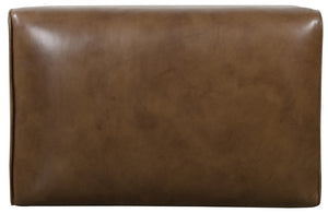 Hooker Furniture Camille Hazelnut Brown Leather Ottoman — Compact 15.75"X24.75" Rectangular Footrest, Seat & Table Alternative CC237-OT-086