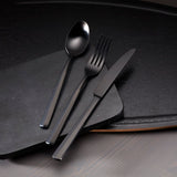 Lenox Oneida Ryder Satin Black 20-Piece Flatware Set Metallic, STAINLESS METAL 897335