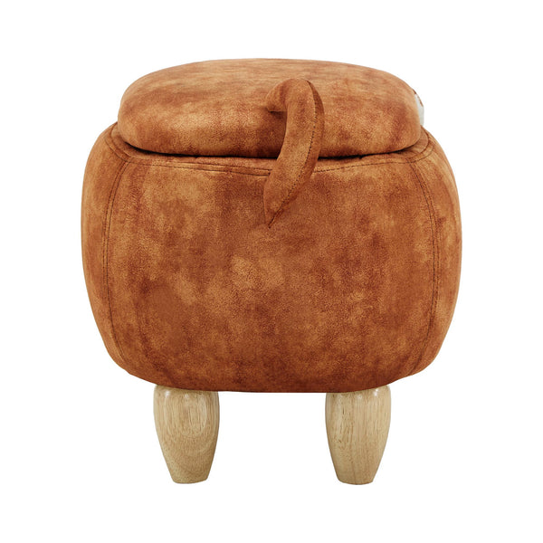 Homelegance By Top-Line Brax Animal Storage Ottoman Brown Polyester