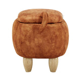 Homelegance By Top-Line Brax Animal Storage Ottoman Brown Polyester