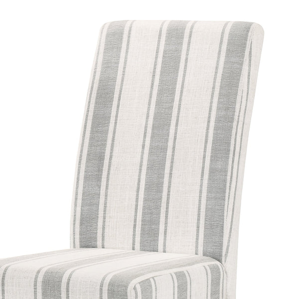 English Elm Christopher Knight Home® - DINING Chair with Plush Fabric Upholstery, Rubberwood Legs, Contemporary Minimalist Comfort and Style Grey Stripe 60162.00GRYLNN