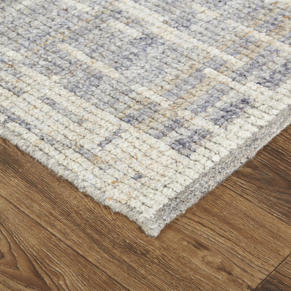 Feizy Rugs Alford Hand Knotted Wool Area Rug - Soft, Neutral Geometric Design For Contemporary Spaces Gray,Ivory,Taupe Wool Alf6920fgrymltj55