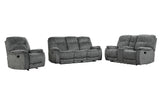 Parker House Parker Living Cooper - Shadow Grey Manual Reclining Sofa Loveseat and Recliner Shadow Grey 100% Polyester (S) MCOO-321-SGR