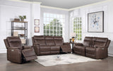 English Elm Steve Silver - Valencia - 3 Piece Dual Power Reclining Living Room Set - Dark Brown