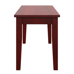 Homelegance By Top-Line Lorren Wood Dining Bench Red Rubberwood