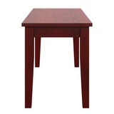 Homelegance By Top-Line Lorren Wood Dining Bench Red Rubberwood