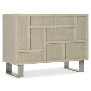 Bernhardt Bernhardt Solaria Door Chest With Dune Quartered Oak Finish, Geometric Overlays & Shiny Nickel Legs 310115