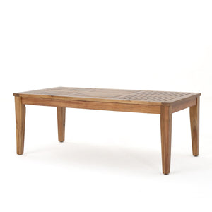 English Elm Christopher Knight Home® - HAMPTON Acacia Wood Coffee Table with Slat Top, Weather-Resistant Durable Hardwood, 44.9" L Natural 60399.00
