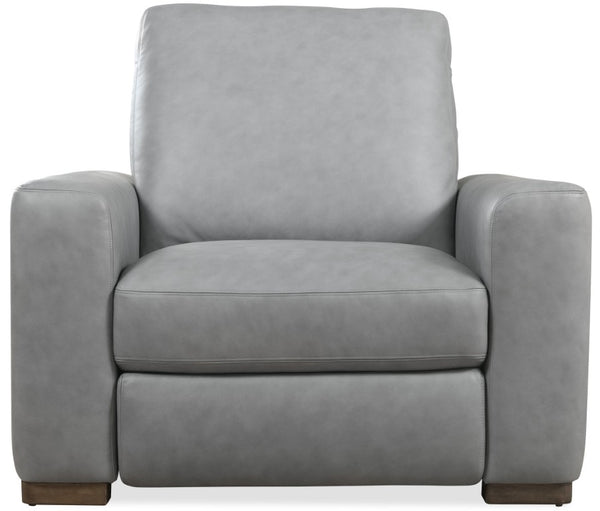 Hooker Furniture Optimus Semi-Aniline Leather Small Power Recliner With Independent Power Headrest, Compact Luxury Comfort SS925-PH1-094-S