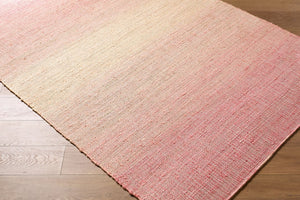 Livabliss Umbria Handwoven Jute Flatweave Rug Natural Fiber Accent for Entryway or Bath Rose, Blush 2' x 3' UMB2303-23
