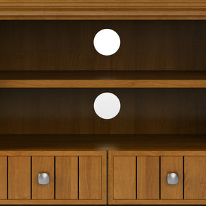 English Elm Acadian 60" Tv Media Stand - Handcrafted Solid Wood Console With Storage & Cable Management Solutions B136P159684