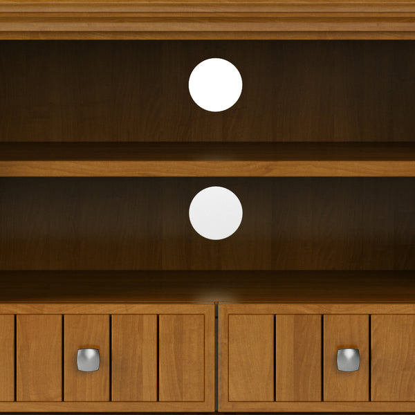 English Elm Acadian 60" Tv Media Stand - Handcrafted Solid Wood Console With Storage & Cable Management Solutions B136P159684